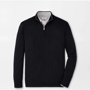 Peter Millar Black Zip-Up Sweater